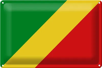 Produktbild von Blechschild Flagge Kongo 30x20cm Flag of the Congo