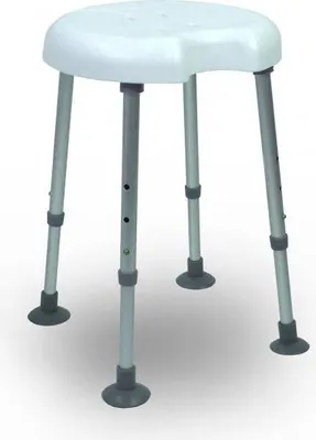 Image de Tabouret de douche rond réglable avec découpe