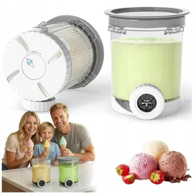 Obrázek produktu pro Náhradná nádoba na zmrzlinu kompatibilní s modely Ninja Swirl NC700/NC701, s víkem, vhodná pro proteinovou zmrzlinu a přípravu jídel