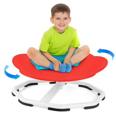 Immagine prodotto di Sedia per bambini Peviasot Sensorische, sedia girevole a 360° per bambini, modello "artigli di gatto", rossa, 100 kg