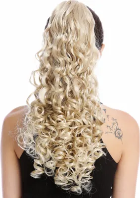Produktbild von WIG ME UP Zopf Pferdeschwanz Voluminös Locken Blond Gesträhnt 19AXL-V-24T88