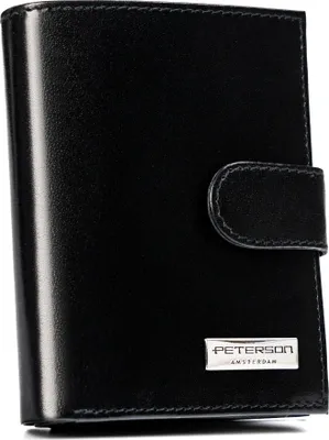 Image de Peterson Portefeuille en cuir pour hommes Malicke Noir Taille unique