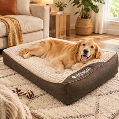 Orthopädisches Hundebett für große Hunde, waschbar, weich