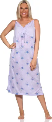 Produktbild von Damen Nachthemd Sleepshirt Nachtwäsche ohne Ärmel; Flieder/XL/42
