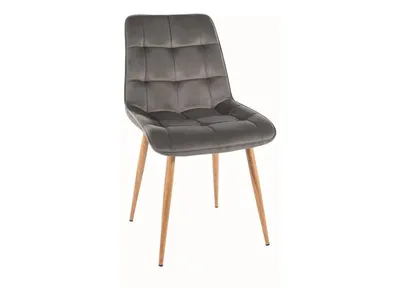 Zdjęcie produktu dla Krzesło tapicerowane CHIC D VELVET szare