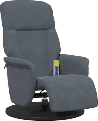 Image de vidaXL Fauteuil de massage relaxant gris foncé 91 x 71 x 105 cm velours
