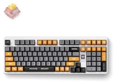 Produktbild von MCHOSE x Unbox Therapy - UT98, 98%, Verkabelt & Kabellos, USB + RF Wireless + Bluetooth, Mechanischer Switch, RGB-LED, Weiß