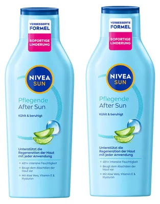 Produktbild von NIVEA Sun After Sun Lotion 2 x 400ml 48h+ Feuchtigkeit Kühlend Hyaluron