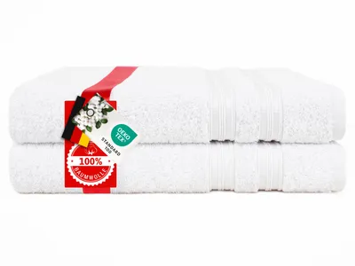 Produktbild von Hammetex Badetücher 2er Set 70x140 cm – 100% Baumwolle Frottier, , mit Aufhängeschlaufe