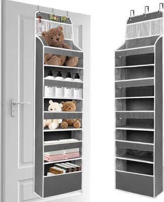 Productafbeelding van Hangorganizer met 5 vakken en 3 netzakken – ideaal voor slaapkamer en badkamer