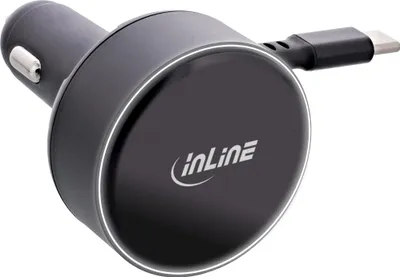 Produktbild von InLine 31502R, Auto, Zigarettenanzünder, 20 V, 0,63 m, Schwarz
