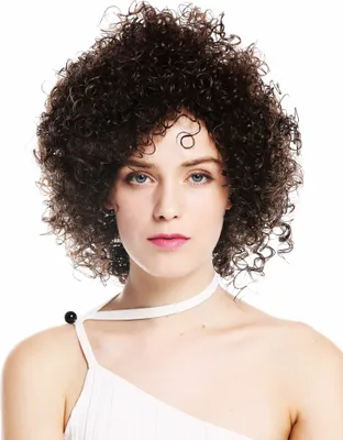 Produktbild von WIG ME UP Perücke kurz voluminös gelockt Braun Mittelbraun VK-11-10