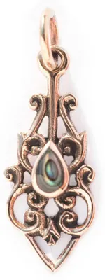 Produktbild von Schmuck-Anhänger Amulett Abalonemuschel Irismuschel Bronze 2,5 cm