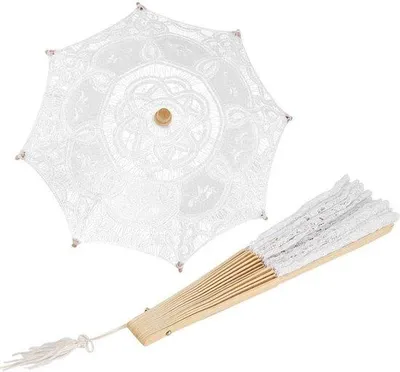 Produktbild von Retro Paraplu & Ventilator Set, 2-teilig, Vintage Stil