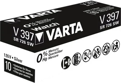 Produktbild von Varta Batterie Silver Oxide Knopfzelle 397 Retail (10-Pack) 00397 101 111