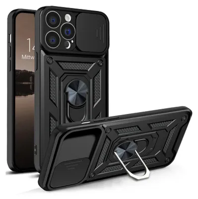 Produktbild von Armor Handyhülle für Apple iPhone 13 Pro Max Kameraschutz Handy Panzer Case Cover Schutzhülle Outdoor Farbe: Schwarz