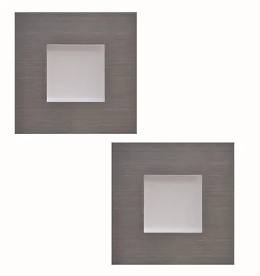 Immagine prodotto di Lampada a LED, incassabile, 7x7 cm, per cucina, acciaio inossidabile, design a griglia, 2 luci da 0,3 W ciascuna