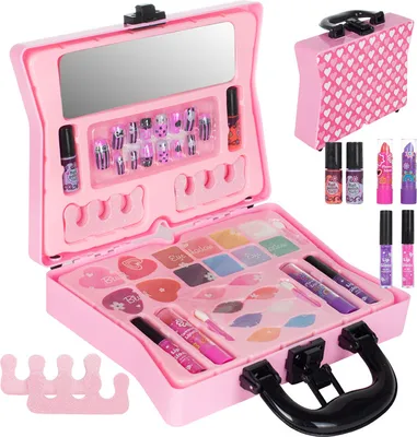 Produktbild von MalPlay Rosa Schminkkoffer mit Zubehör | Make-Up Set | Schminkset | Lidschatten Lippenstifte | für Kinder ab 3 Jahren