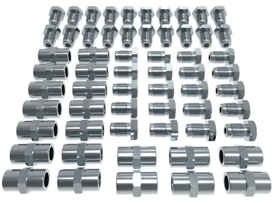 Produktbild von 40x Verschraubung + 20x Verbinder für 4,75 mm Bremsleitung Bördel F M10 x 1 Profi Bremsleitungsverbinder SET DIN/ISO 1651 konform