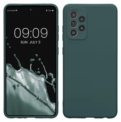 Produktbild von kwmobile Handyhülle für Samsung Galaxy A52 / A52 5G / A52s 5G Hülle - weiches Handy Silikon Case - Schutzhülle Cover - Blaugrün