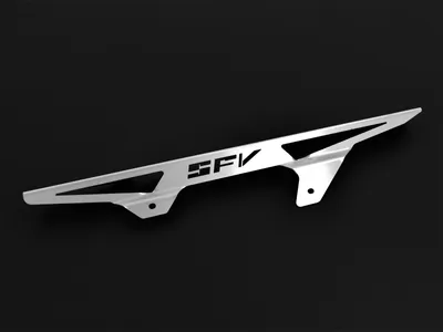 Obrázek produktu pro Ochranný kryt řetězu kompatibilní s Suzuki SFV 650 Gladius BJ 2009-15 Logo stříbrná