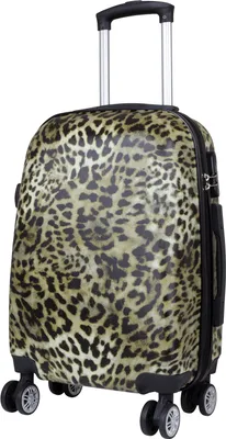 Produktbild von ABS Kleiner Handgepäck Reisekoffer Leopard Motivkoffer
