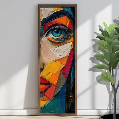 Immagine prodotto di Wallity, EMR078, quadro decorativo incorniciato in MDF, multicolore, 100% MDF, 40 x 120 x 3,5 cm