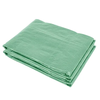 Image de Outsunny Bâche de Rechange Serre Tunnel 9 m², bâche 3 x 3 x 2 m PE Anti-UV imperméable 6 fenêtres + Porte Enroulable zippée Vert foncé