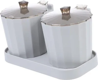 Immagine prodotto di 4 barattoli di vetro per spezie, con coperchio, organizer da cucina