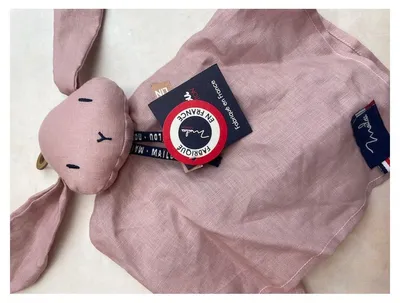 Image de Maïlou Tradition Perlipoppette doudou lapin rose