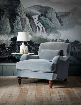 Produktbild von Coloray Fototapete 250x104 cm Latextapete Magicstick - Tintenlandschaft Chinoiserie Bergwasserfall