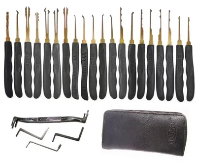 Immagine prodotto di Set professionale GOSO per serramentisti, 24 pezzi, 20 strumenti di precisione e 4 tensionatori, custodia con cerniera