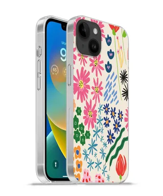 Produktbild von MuchoWow® Handyhülle Schutzhülle Hülle für Apple iPhone 14 Plus - Soft case Blume - Blätter - Feldblumen Silikon Softcase Handy Hülle - Abbildung