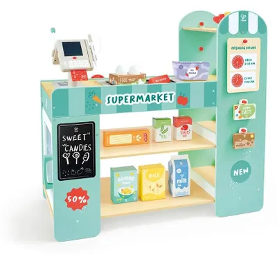 Produktbild von Hape Smarter Supermarkt Aus Holz Grün  Kinder Grün One Size