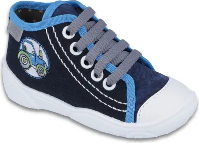 Produktbild von BEFADO Jungen Kinder Sneakers Schnürsenkel Traktor Blau 21