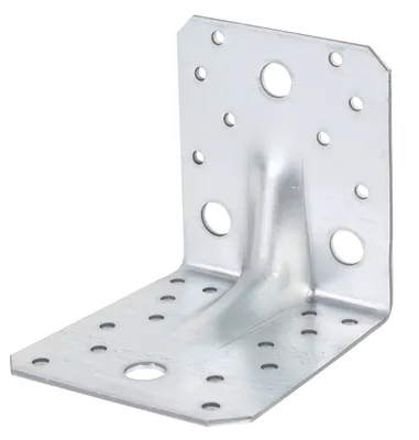 Image de Alberts 329747 Raccord d'angle pour charges lourdes avec moulure, galvanisé sendzimir, 105 x 105 x 90 mm, set de 12 pièces