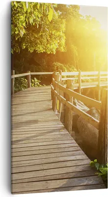 Produktbild von Bild auf Leinwand - Leinwandbild - Brücke Meer Welle - 45x80cm - Wand Bild - Wanddeko - Wandbilder - Leinwanddruck - Bilder - Kunstdruck - Wanddekoration - Leinwand bilder - Wandkunst - PA45x80-3876
