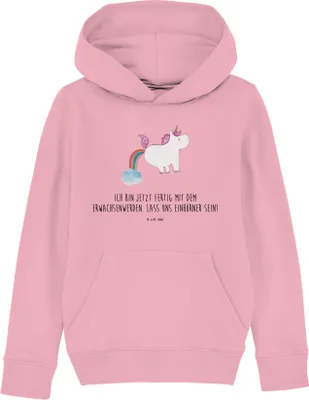 Produktbild von Mr. & Mrs. Panda Kinderpullover Einhorn Pupsen 9-11 Jahre (134/146) - Baumwolle Pink - Geschenk, Freundin, Kinderbekleidung, Pups, Kapuzenpulli, Unicorn, Pullover, Lustig