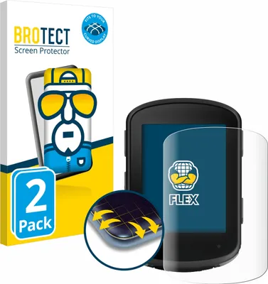 Produktbild von 2x BROTECT Fullscreen Schutzfolie für Garmin Edge 840 Solar Displayschutz Folie Fullcover Klar Transparent