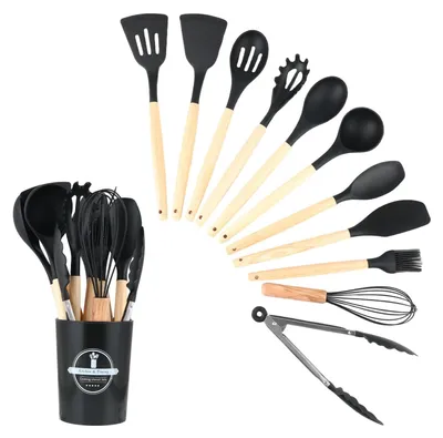 Produktbild von Silikon-Küchenwerkzeug-Set, 12-teilig, hitzebeständig und spülmaschinenfest