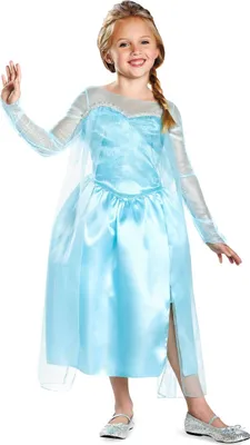 Zdjęcie produktu dla Klasyczny kostium Elsy Frozen - Królowej Lodu dla dziewczynek w wieku 3-4 lat (97-109 cm)