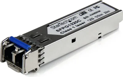 Produktbild von StarTech.com Cisco kompatibles Gigabit SFP Transceiver Modul mit DDM SM LC - Mini-GBIC bis 20Km, SFP, 1000 Mbit/Sek, LC, 9 mm, 65 mm, 14 mm
