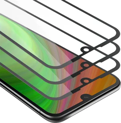 Produktbild von Cadorabo 3x Vollbild Panzer Folie für Huawei Y5 2019 Schutzfolie in Schwarz Tempered Display-Schutzglas