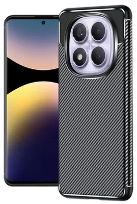 Produktbild von Carbon Hülle für Xiaomi Redmi Note 14 Pro 4G / Poco F7 - Schutzhülle in Schwarz KP36995