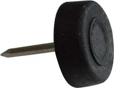 Produktbild von 100 Stück Nagelgleiter, Durchmesser 15 mm, rund, Kunststoff, Schwarz