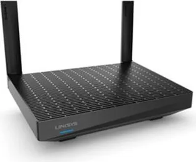 Produktbild von Linksys MR7350, Wi-Fi 6 (802.11ax), Dual-Band (2,4 GHz/5 GHz), Ethernet/LAN, Schwarz, Tabletop-Router