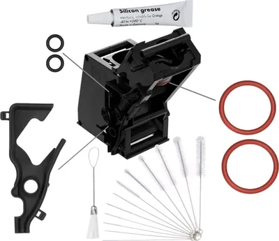 Produktbild von Wartungsset Dichtung + 6g Silikonfett + Reinigungsbürsten für Brühgruppe kompatibel mit Bosch Siemens EQ5 EQ6 EQ7 EQ8 VeroAroma VeroBar VeroCafe