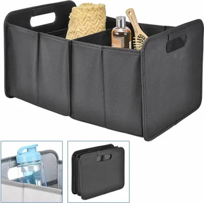 Produktbild von Faltbox Ordnungsbox faltbar 49x32,5x27,5cm schwarz oder hellgrau 41115
