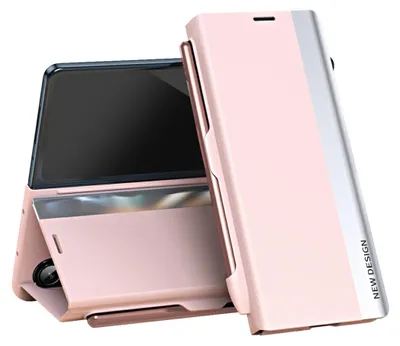 Obrázok produktu pre Obal na mobil, flipové puzdro, inteligentné, pre Samsung Galaxy Z Fold8 Ultra 5G, umelá koža, ružová farba