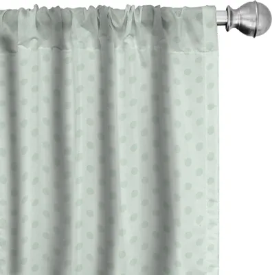 Produktbild von ABAKUHAUS Minze Vorhänge, Gardinen, Retro Tupfen-Muster-alte Mode-klassische Stellen-nette Kreise Nostalgische Grafik, 2 Stück 75 x 225 cm, Mandelgrün